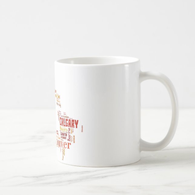 Canada Cities Word Art Coffee Mug (Right)