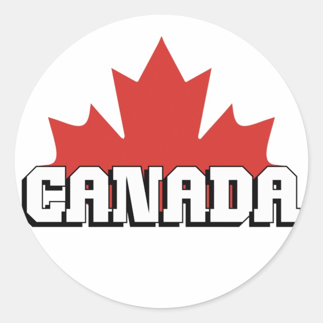 Canada Classic Round Sticker (Front)