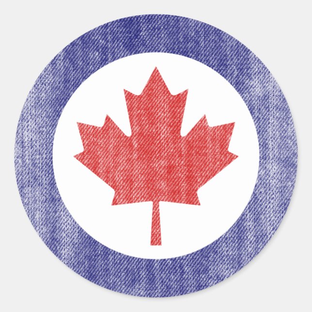 CANADA CLASSIC ROUND STICKER (Front)