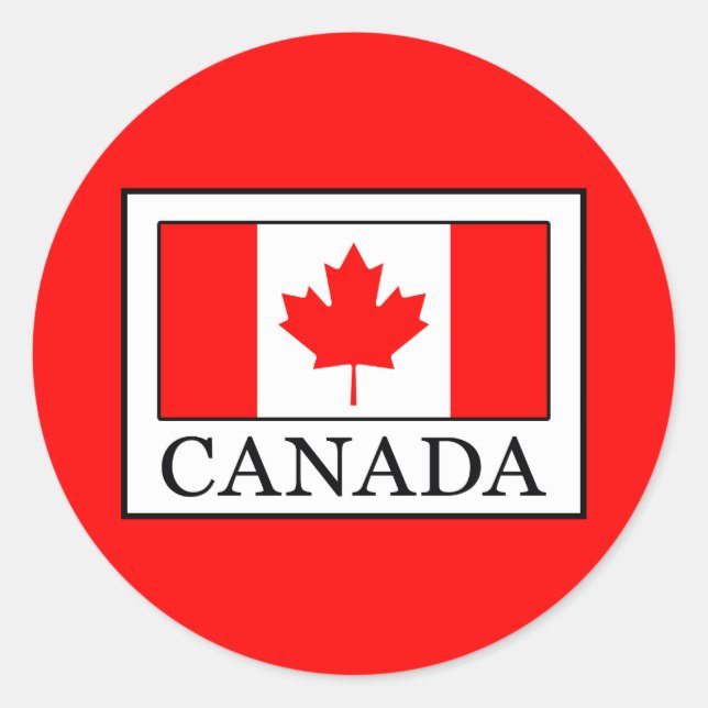 Canada Classic Round Sticker (Front)