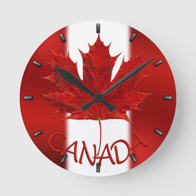 Canada Clock Canada Flag Souvenir Wall Clocks Gift (Front)