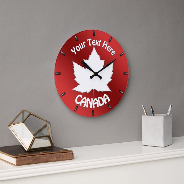 Canada Clock Canada Souvenir Wall Clock Customise  (Office)