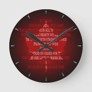 Canada Clock Canadian Anthem Souvenir Clock