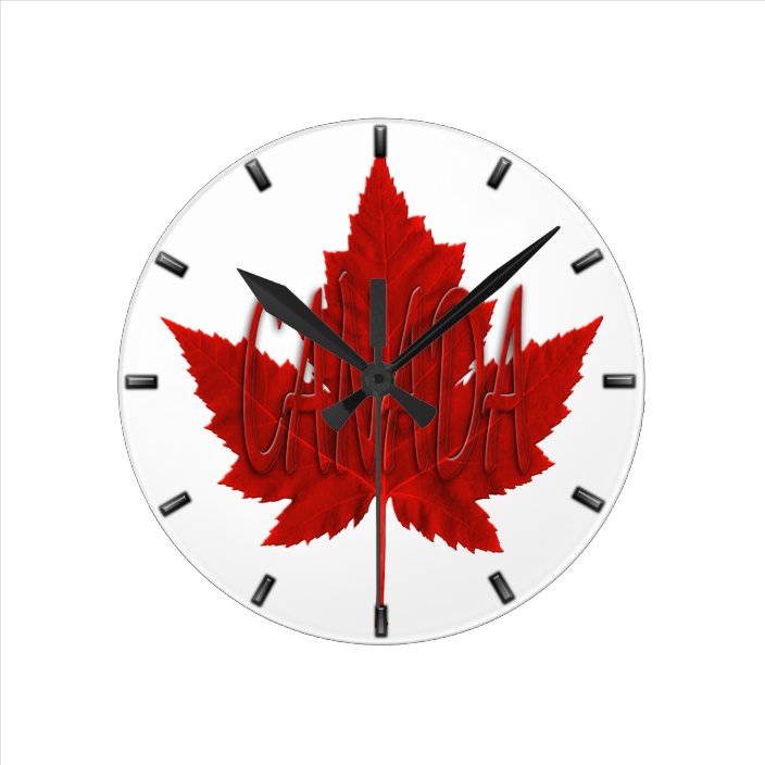 Canada Clock Cool Canada Souvenir Wall Clocks Gift Zazzle.co.uk