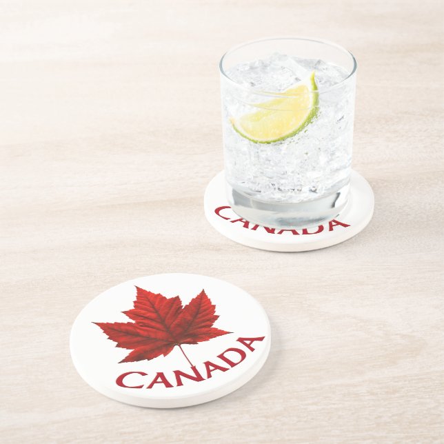 Canada Coasters Canada Maple Leaf Coasters (Side)