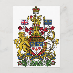 Canada Coat of arms CA Postcard