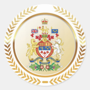 Canada Coat of Arms Classic Round Sticker