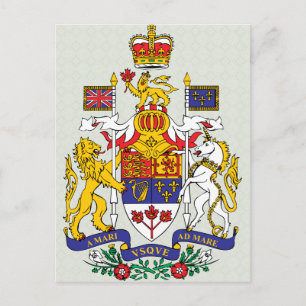 Canada Coat of Arms detail Postcard