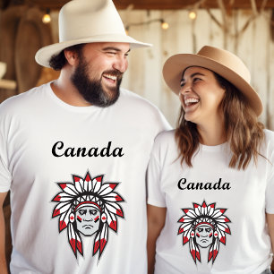 Canada Colorful Native American Indian Chief T-Shirt
