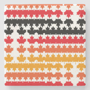 CANADA COLORS MAPLE BY MASANSER PIXELAT STONE COASTER