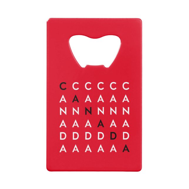 Canada Crossword Puzzle Grid Red Colour (Front)