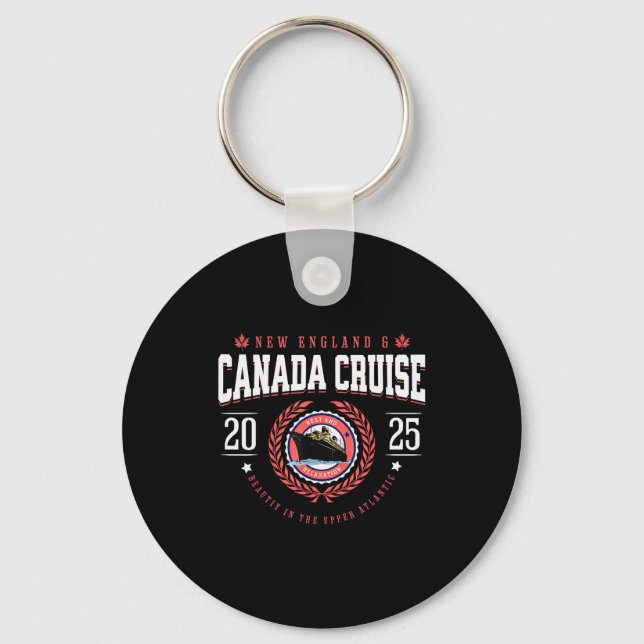Canada Cruise New England Cruise Vacation Souvenir Key Ring (Front)