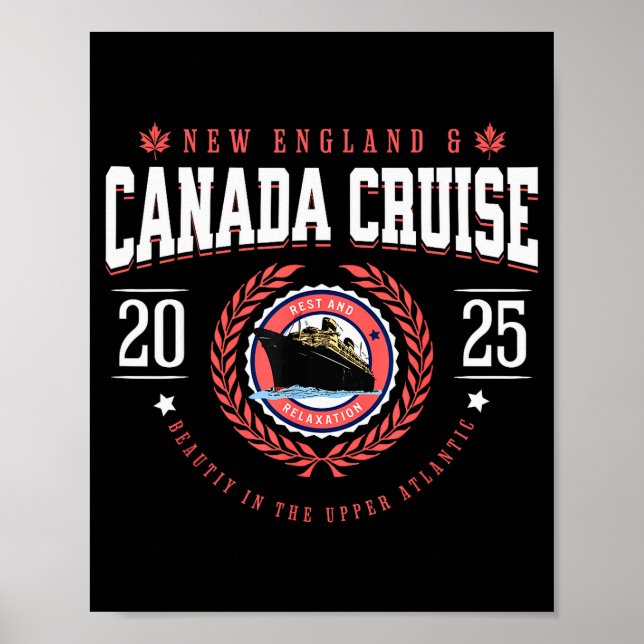 Canada Cruise New England Cruise Vacation Souvenir Poster (Front)