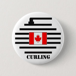 Canada Curling 6 Cm Round Badge
