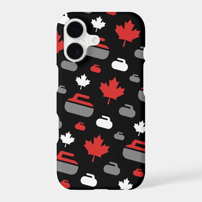 Canada Curling Rocks Cell Phone Case (Back)