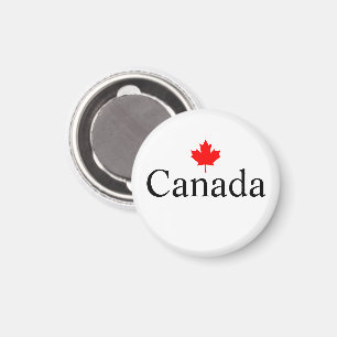 Canada custom text with red maple leaf minimalist magnet