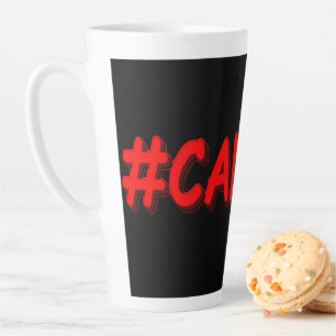 "#CANADA" Cute Expression Design. Buy Now Latte Mug