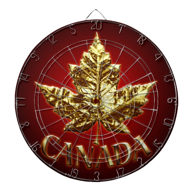 Canada Dartboard Gold Canada Souvenir Dartboards (Front)