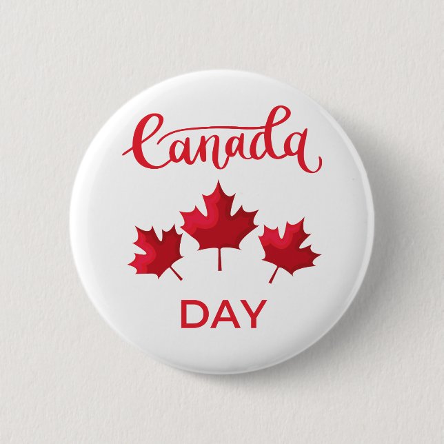 Canada Day 6 Cm Round Badge (Front)