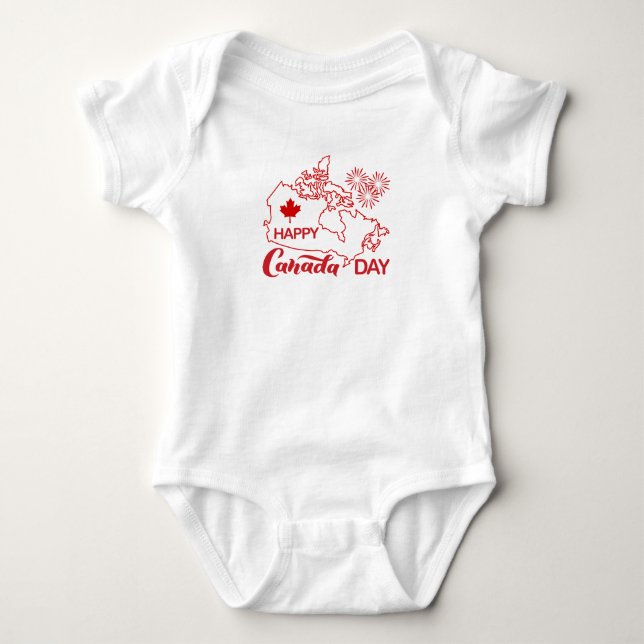 Canada Day Baby Bodysuit (Front)