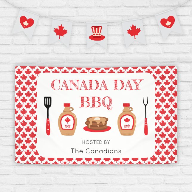 Canada Day BBQ Maple Leaf Banner (Creator Uploaded)