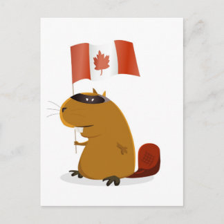 Canada Day Beaver Postcard