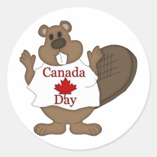 Canada Day Beaver Tees and Gifts Classic Round Sticker