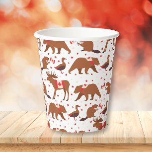 Canada Day Canadian Animals Paper Cups