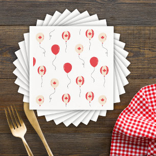 Canada Day Canadian Balloons Napkin