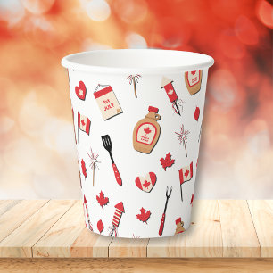 Canada Day Canadian BBQ Paper Cups