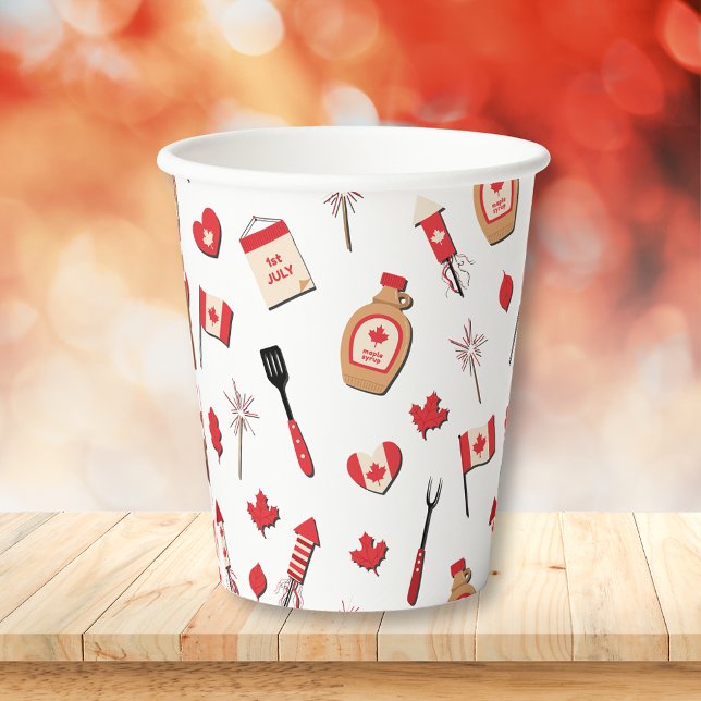 Canada Day Canadian BBQ Paper Cups (Creator Uploaded)