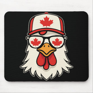 Canada Day Canadian Flag Maple Leaf Chicken Sungle Mouse Mat