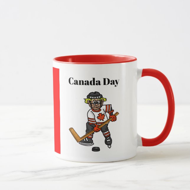 Canada Day Canadian Hockey Player Mug (Right)