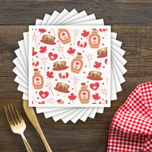 Canada Day Canadian Maple Syrup Napkin