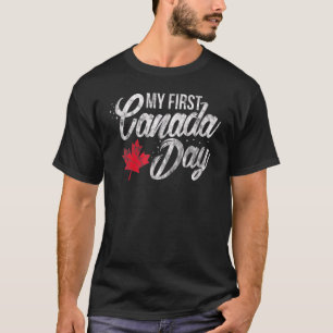 Canada Day Canadian My First Canada Day Maple Leaf T-Shirt