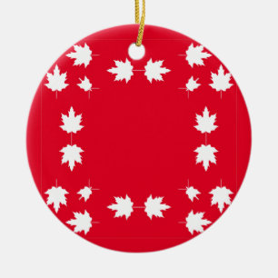 canada day ceramic tree decoration