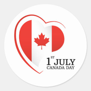 Canada Day Classic Round Sticker