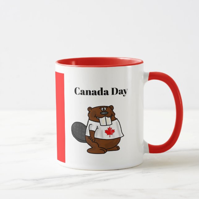 Canada Day Cute Beaver Mug (Right)