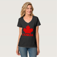 Canada Day cute fun custom red maple Canadian T-S