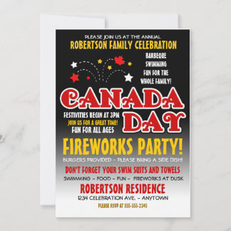 Canada Day Family Celebration Invitation