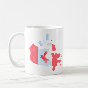 Canada Day Flag Map Coffee Mug