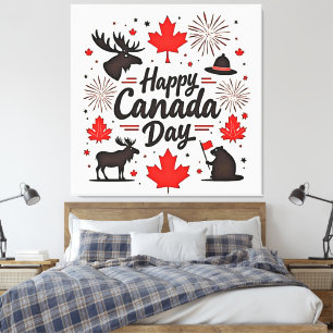 Canada Day Fun Vibes Canvas Print