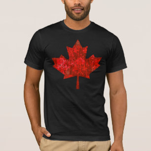 Canada Day Grungy Urban Maple Leaf T-Shirt