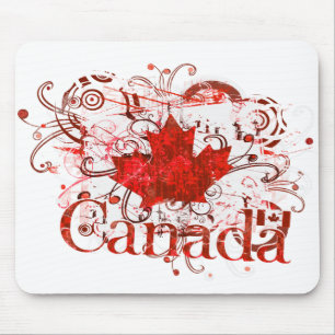 Canada Day Grungy Urban Mouse Mat