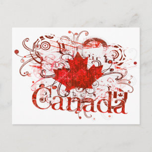 Canada Day Grungy Urban Postcard