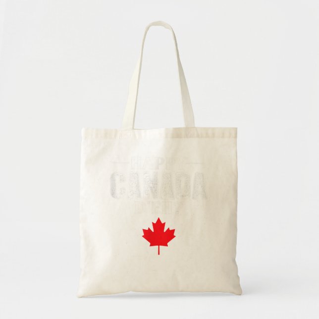 Canada Day Happy Canada DEh Canadian Maple Leaf Tote Bag (Front)