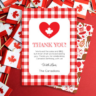 Canada Day Heart Thank You Card