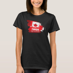 Canada Day Home Sweet Home Canada Flag Gift T-Shirt