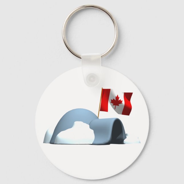 Canada Day Igloo Key Ring (Front)