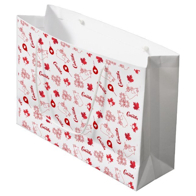 Canada Day Large Gift Bag (Front Angled)